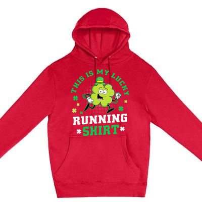 Cute Shamrock Running St Patricks Day Lucky Running Team Premium Pullover Hoodie