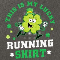 Cute Shamrock Running St Patricks Day Lucky Running Team Cotton Canvas Backpack