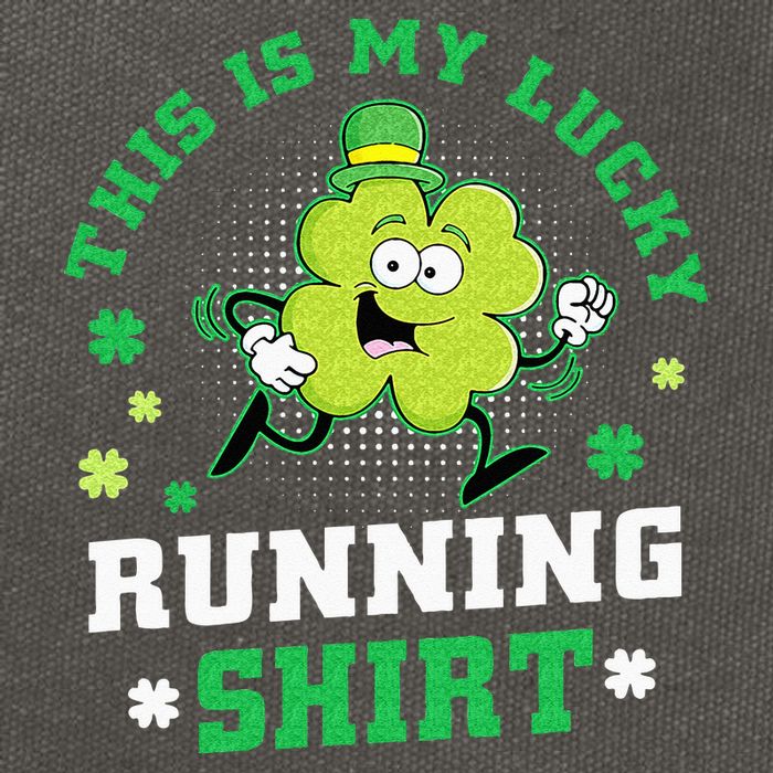 Cute Shamrock Running St Patricks Day Lucky Running Team Cotton Canvas Backpack