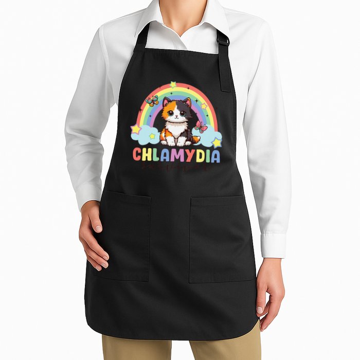 Chlamydia Survivor Rainbow Funny Humor Cat Specific Meme Apron
