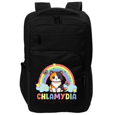 Chlamydia Survivor Rainbow Funny Humor Cat Specific Meme Impact Tech Backpack