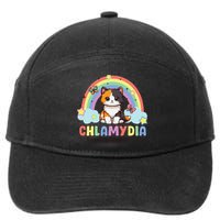 Chlamydia Survivor Rainbow Funny Humor Cat Specific Meme 7-Panel Snapback Hat
