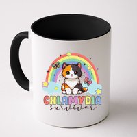 Chlamydia Survivor Rainbow Funny Humor Cat Specific Meme Mug