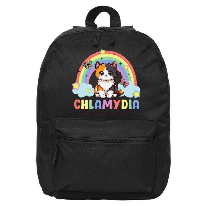 Chlamydia Survivor Rainbow Funny Humor Cat Specific Meme 16 in Basic Backpack