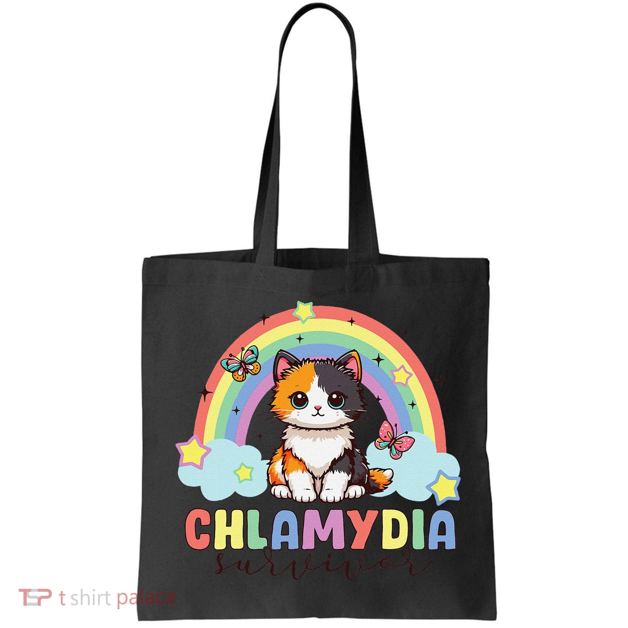 Chlamydia Survivor Rainbow Funny Humor Cat Specific Meme Bag