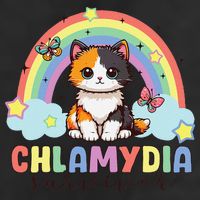 Chlamydia Survivor Rainbow Funny Humor Cat Specific Meme 25L Jumbo Tote