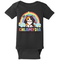 Chlamydia Survivor Rainbow Funny Humor Cat Specific Meme Baby Bodysuit