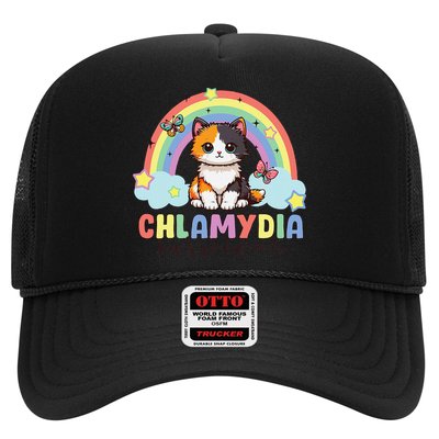 Chlamydia Survivor Rainbow Funny Humor Cat Specific Meme Trucker Hat