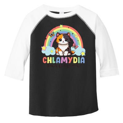 Chlamydia Survivor Rainbow Funny Humor Cat Specific Meme Toddler Fine Jersey T-Shirt
