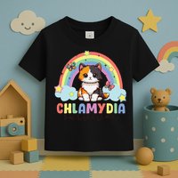 Chlamydia Survivor Rainbow Funny Humor Cat Specific Meme Toddler T-Shirt