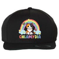 Chlamydia Survivor Rainbow Funny Humor Cat Specific Meme Wool Snapback Cap