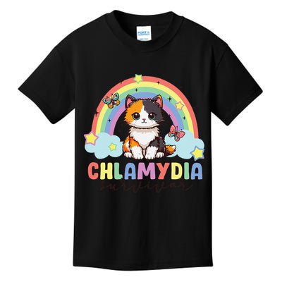 Chlamydia Survivor Rainbow Funny Humor Cat Specific Meme Kids T-Shirt