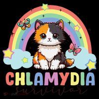 Chlamydia Survivor Rainbow Funny Humor Cat Specific Meme Zip Tote Bag