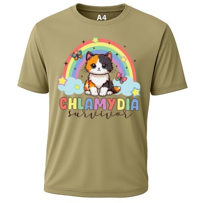 Chlamydia Survivor Rainbow Funny Humor Cat Specific Meme Performance Shirt