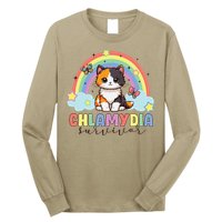 Chlamydia Survivor Rainbow Funny Humor Cat Specific Meme Long Sleeve Shirt