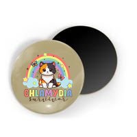 Chlamydia Survivor Rainbow Funny Humor Cat Specific Meme Magnet