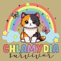 Chlamydia Survivor Rainbow Funny Humor Cat Specific Meme Mousepad