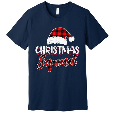 Christmas Squads Red Plaid Matching Family Pajamas Premium T-Shirt