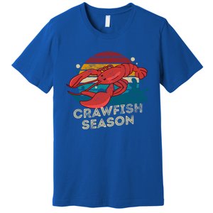 Crawfish Season Retro Crawfish Boil Love Crayfish Seafood Gift Premium T-Shirt