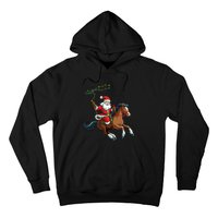 Cowboy Santa Riding A Horse Christmas Funny Hoodie