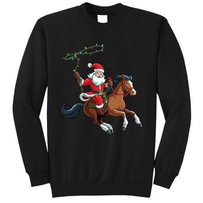 Cowboy Santa Riding A Horse Christmas Funny Sweatshirt