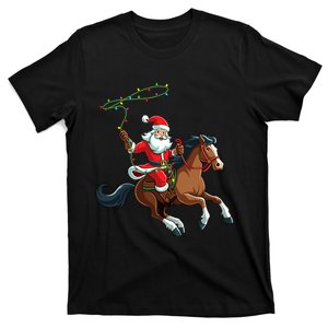 Cowboy Santa Riding A Horse Christmas Funny T-Shirt