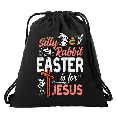 Christian Silly Rabbit Easter For Jesus Drawstring Bag