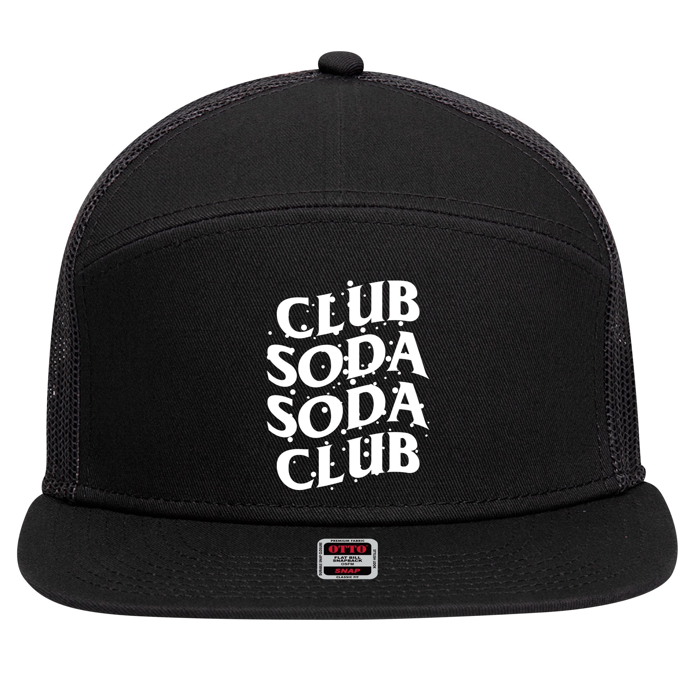Club Soda Retro 7 Panel Mesh Trucker Snapback Hat