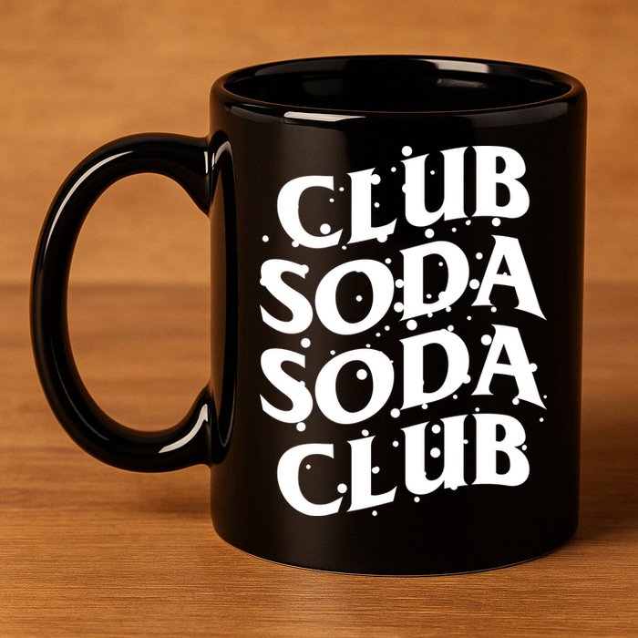 Club Soda Retro 11oz C Handle Ceramic Mug