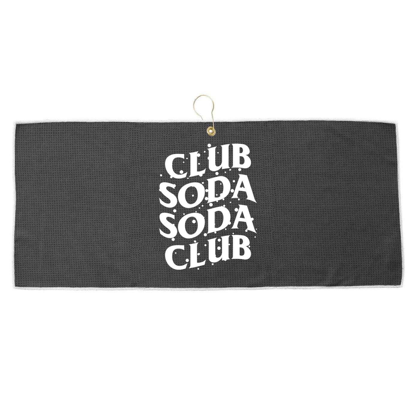 Club Soda Retro Large Microfiber Waffle Golf Towel