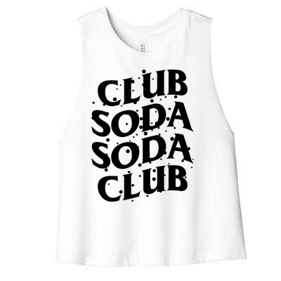 Club Soda Retro Women's Racerback Cropped Tank