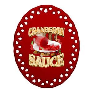 Cranberry Sauce Rap Funny Ceramic Oval Ornament