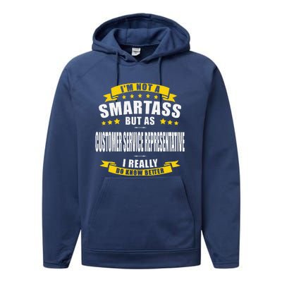 Customer Service Representative Funny Performance Fleece Hoodie