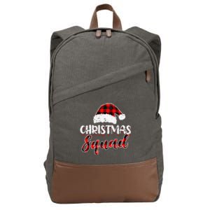 Christmas Squads Red Plaid Matching Family Pajamas Cotton Canvas Backpack