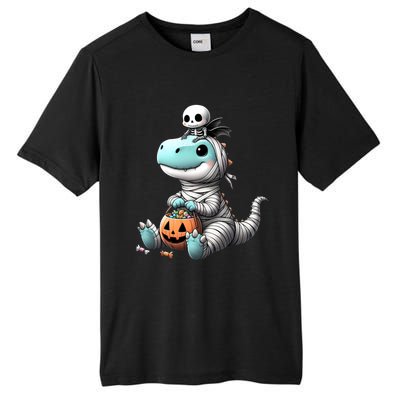 Cute Skeleton Riding Mummy Dinosaur Trex Costume Gift Tall Fusion ChromaSoft Performance T-Shirt