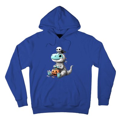 Cute Skeleton Riding Mummy Dinosaur Trex Costume Gift Hoodie