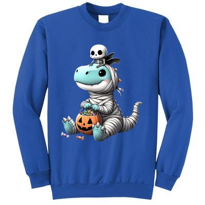 Cute Skeleton Riding Mummy Dinosaur Trex Costume Gift Sweatshirt