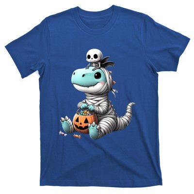 Cute Skeleton Riding Mummy Dinosaur Trex Costume Gift T-Shirt