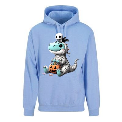 Cute Skeleton Riding Mummy Dinosaur Trex Costume Gift Unisex Surf Hoodie