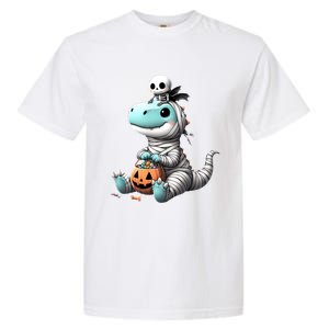 Cute Skeleton Riding Mummy Dinosaur Trex Costume Gift Garment-Dyed Heavyweight T-Shirt