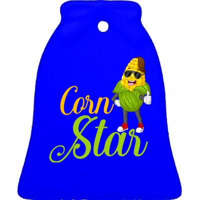 Corn Star Rancher Barnyard Harvest Farming Barn Cattle Gift Ceramic Bell Ornament