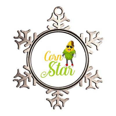 Corn Star Rancher Barnyard Harvest Farming Barn Cattle Gift Metallic Star Ornament