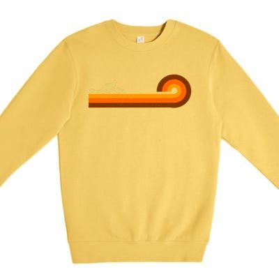 Curl Sport Retro Vintage Sunset Premium Crewneck Sweatshirt