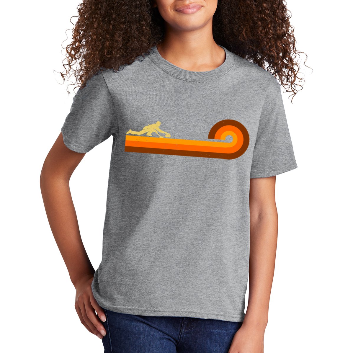 Curl Sport Retro Vintage Sunset Kids T-Shirt