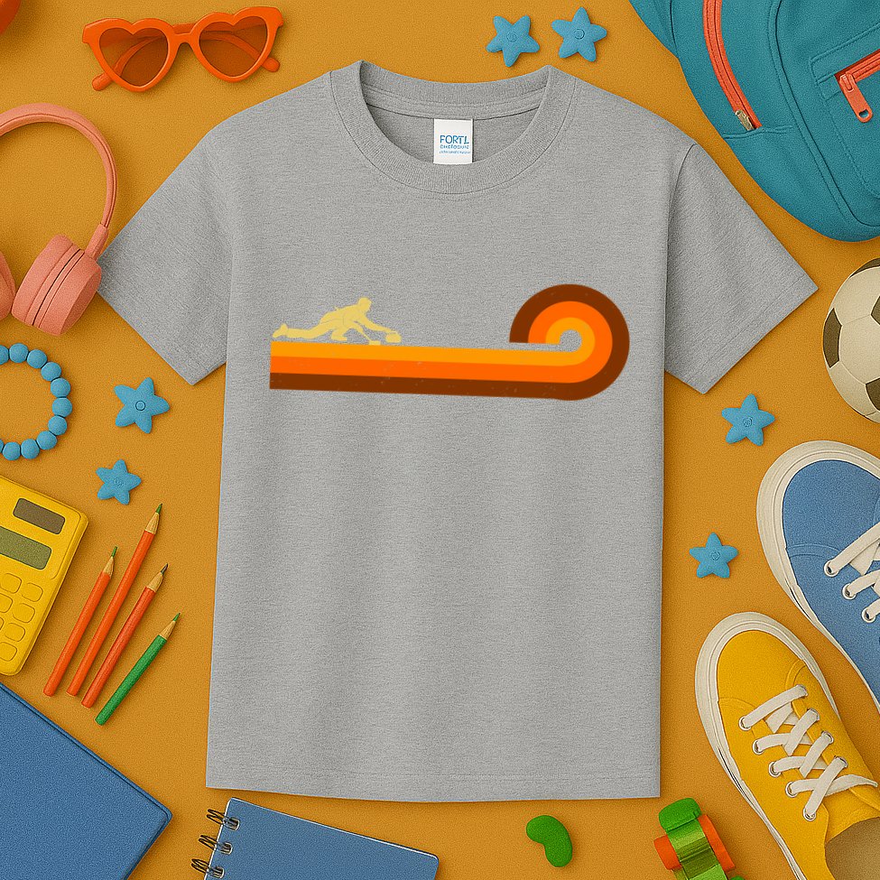 Curl Sport Retro Vintage Sunset Kids T-Shirt