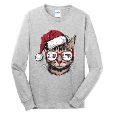 Cat Sunglasses Rizzmas Christmas Rizz Santa Claus Tall Long Sleeve T-Shirt