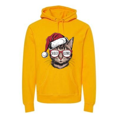 Cat Sunglasses Rizzmas Christmas Rizz Santa Claus Premium Hoodie