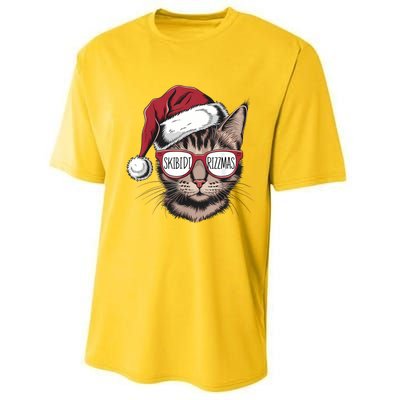 Cat Sunglasses Rizzmas Christmas Rizz Santa Claus Performance Sprint T-Shirt