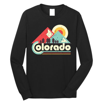 Colorado State Retro Vintage Distressed Flag Long Sleeve Shirt