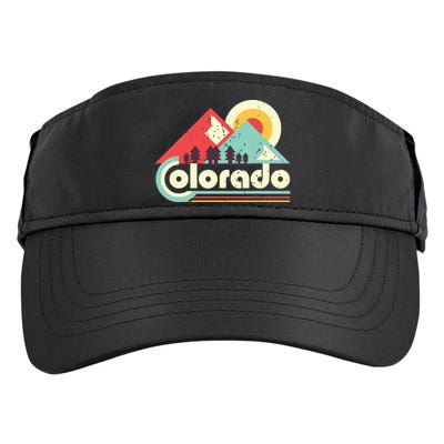 Colorado State Retro Vintage Distressed Flag Adult Drive Performance Visor